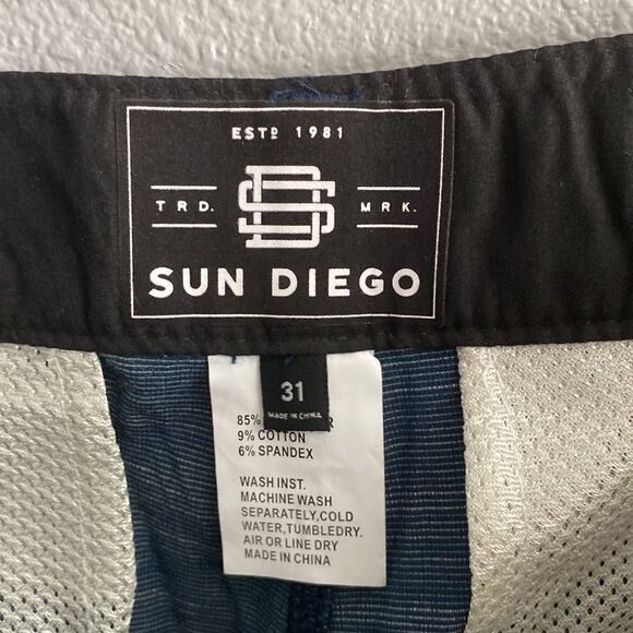 NWT- SUN DIEGO DEL MAR 3.0 HYBRID SHORTS- NAVY- Size 31 - Picture 7 of 9
